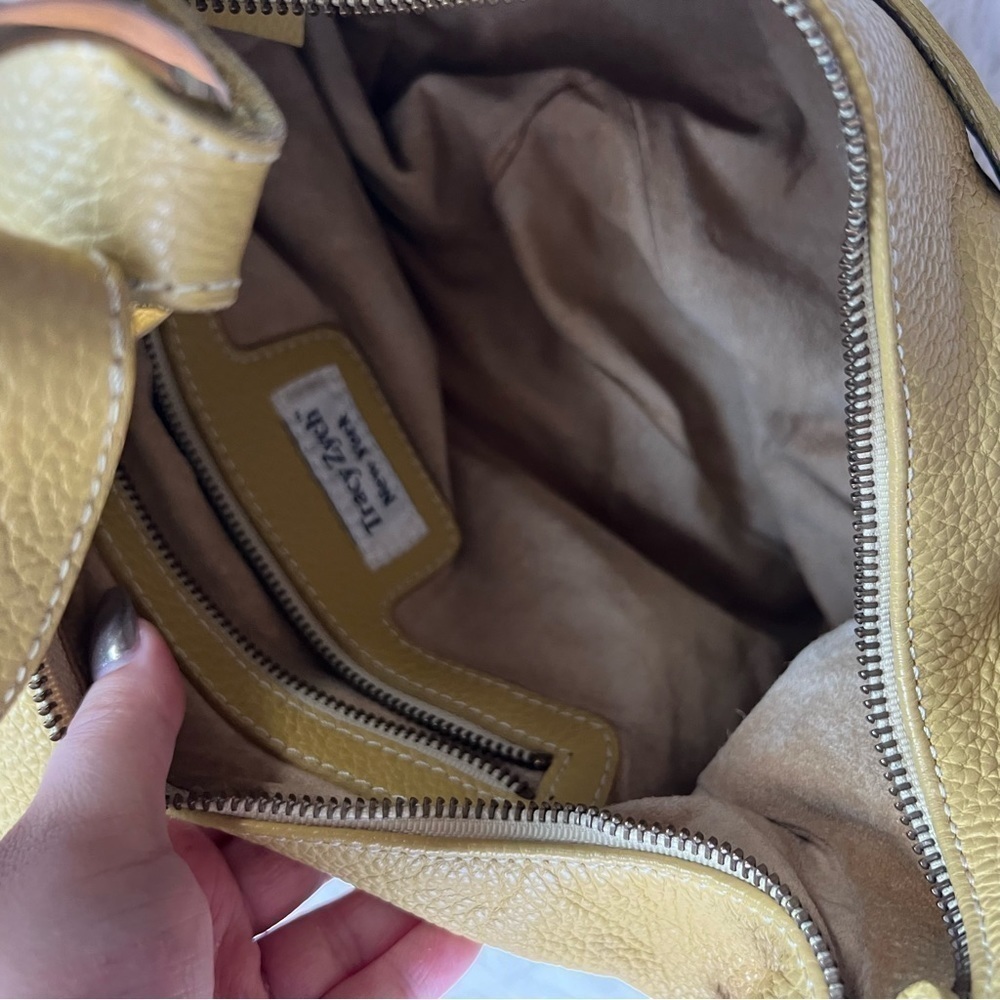 Tracy Zych New York Yellow Pebbled Leather Shoulder Bag 💛💛 Y2K Vintage - Picture 6 of 10